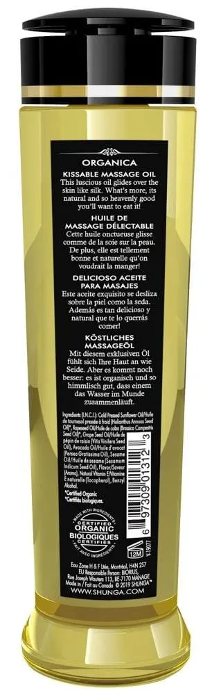 Shunga Organica Green Tea Massageöl - Luxuriöse Sinneserweckung Almond Sweetness (240 ml)