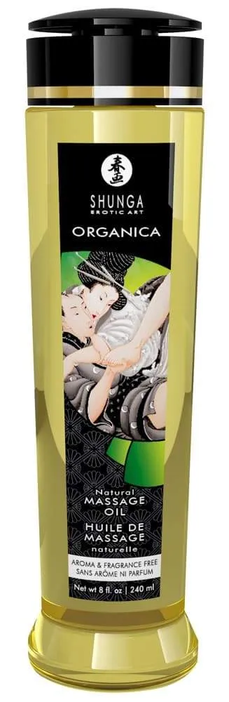 Shunga Organica Green Tea Massageöl - Luxuriöse Sinneserweckung Natural (240 ml)