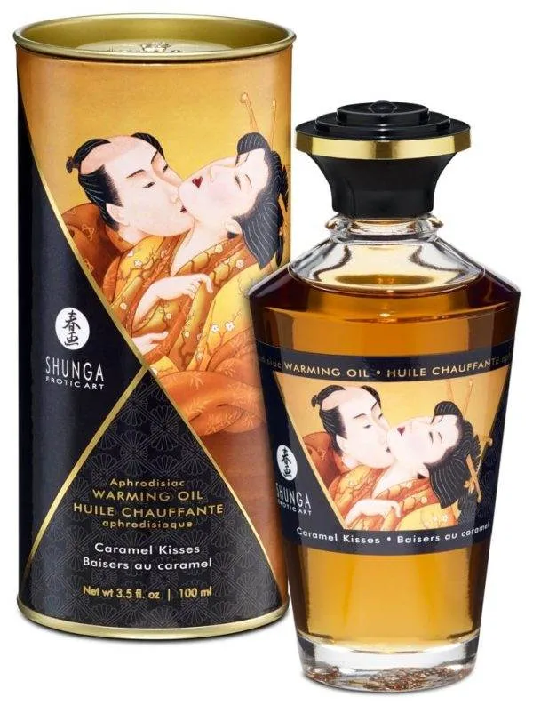 06275260000_nor_a Shunga Aphrodisiac Warming Oil - Blazing Cherry (100ml) Caramel Kisses (100 ml)