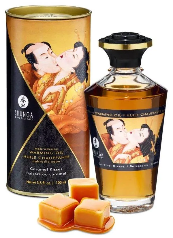 Shunga Aphrodisiac Warming Oil - Blazing Cherry (100ml) Caramel Kisses (100 ml) Shunga Aphrodisiac Warming Oil - Blazing Cherry (100ml) Caramel Kisses (100 ml)