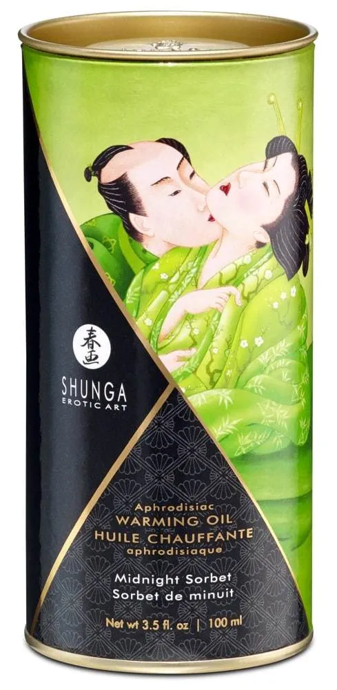 Shunga Aphrodisiac Warming Oil - Blazing Cherry (100ml) Midnight Sorbet (100 ml) Shunga Aphrodisiac Warming Oil - Blazing Cherry (100ml) Midnight Sorbet (100 ml)