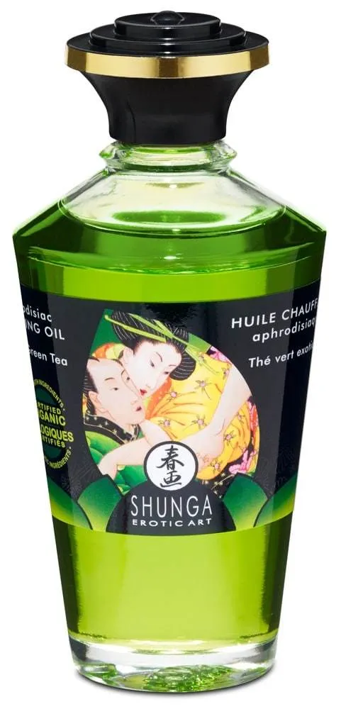Shunga Aphrodisiac Warming Oil - Blazing Cherry (100ml) Exotic Green Tea (100 ml) Shunga Aphrodisiac Warming Oil - Blazing Cherry (100ml) Exotic Green Tea (100 ml)