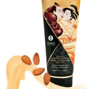 Shunga Kissable Massage Cream - Himbeer Feeling Almond Sweetness (200 ml)