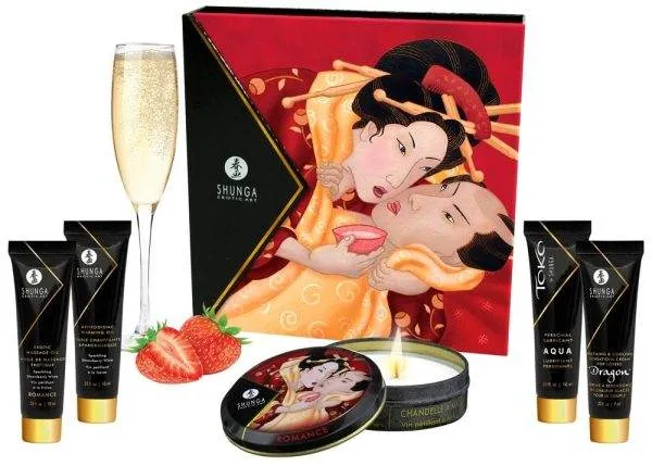 06282200000_nor_a Shunga Geisha's Secret Kit - Sinnliche Massage & Liebesspiele Strawberry Sparkling Wine