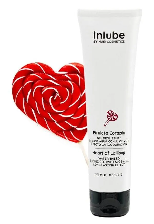 NUEI Inlube Natural Feel - Vegan, Aloe Vera, verschiedene Aromen Lollipop (100 ml)