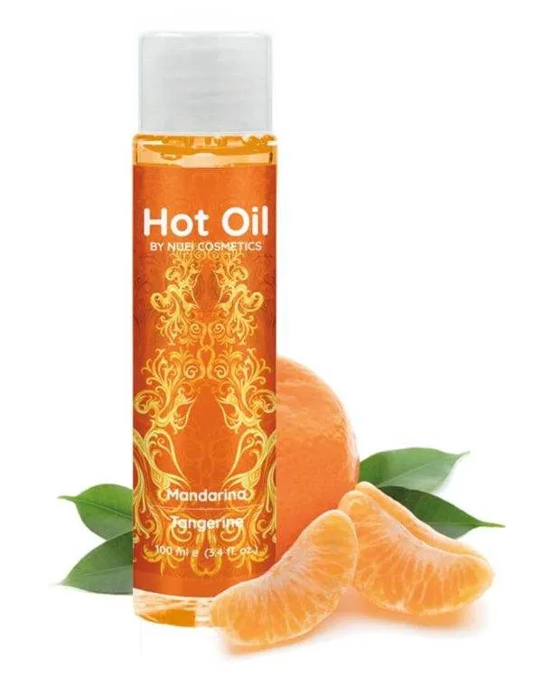 NUEI Hot Oil Strawberry - Veganes Massageöl mit Ginseng-Extrakten (100 ml) Tangerine (100 ml)