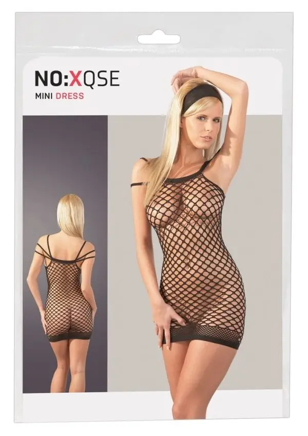 02014800000_verp NO:XQSE Netzkleid mit 3er Träger - Verführerisches Dessouskleid aus hochelastischem Netzmaterial S-L
