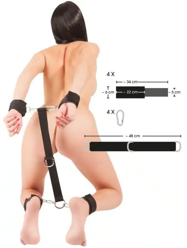 Bad Kitty Hand-/Fußfessel Set - Gepolstert für maximalen Komfort Bad Kitty Hand-/Fußfessel Set - Gepolstert für maximalen Komfort