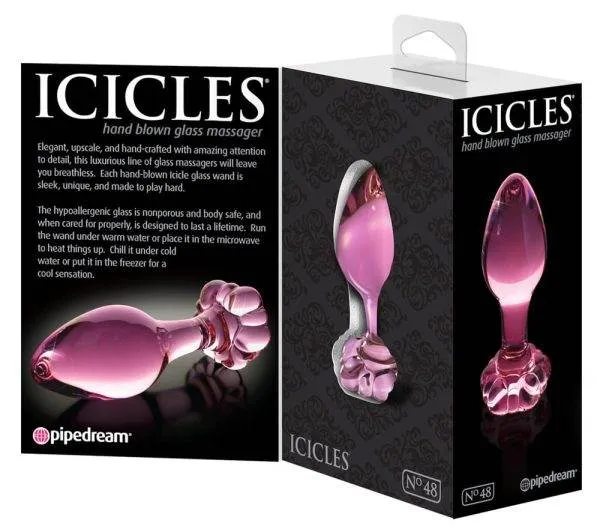 Icicles Analplug - Blütenstopper, handgefertigt Icicles Analplug - Blütenstopper, handgefertigt