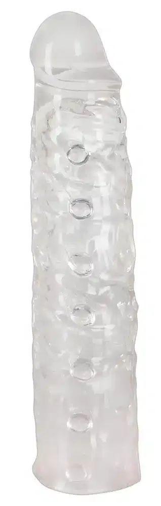 You2Toys - XTension Sleeve, transparent, genoppt & geädert, extra lang (kürzbar)