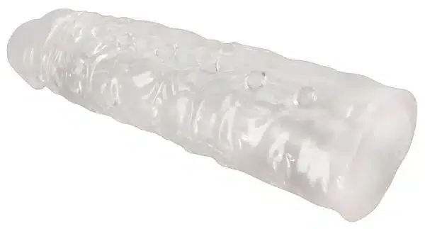 You2Toys - XTension Sleeve, transparent, genoppt & geädert, extra lang (kürzbar)