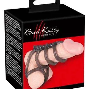 Bad Kitty FlexiRing - Penis-Hoden-Ring mit 6 Ringen Rauchfarben