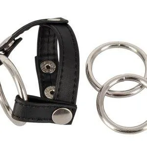 Sextreme Bad Kitty Cock/Ball Ring - Lederimitat mit 3 Penisringen Sextreme Bad Kitty Cock/Ball Ring - Lederimitat mit 3 Penisringen – Bild 3