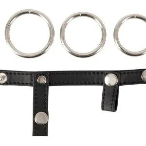Sextreme Bad Kitty Cock/Ball Ring - Lederimitat mit 3 Penisringen Sextreme Bad Kitty Cock/Ball Ring - Lederimitat mit 3 Penisringen – Bild 4