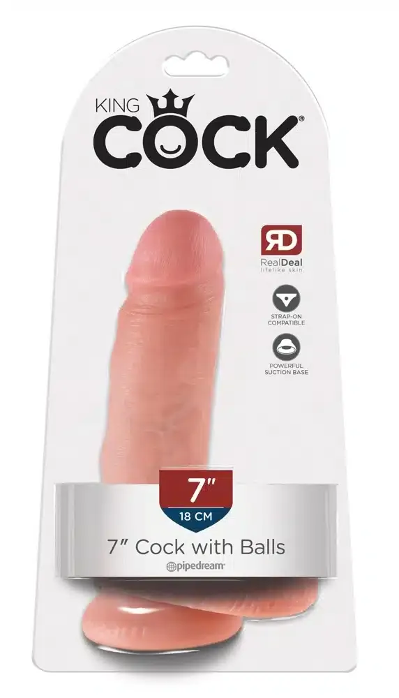 05132960000_verp King Cock Naturdildo 17,8 cm - Realistischer Dildo Light