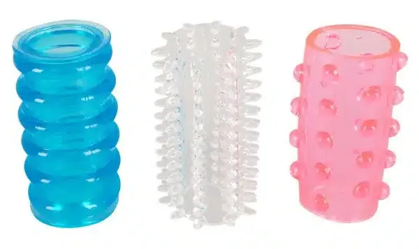 You2Toys Orgasmus-Feeling TOTAL! Penismanschetten 3er-Set transparent/pink/blau