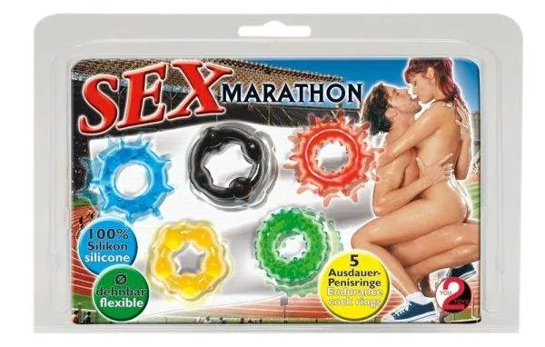 You2Toys Marathon-Ringe: 5-teiliges Penisring-Set für langanhaltenden, ekstatischen Sex! verschieden