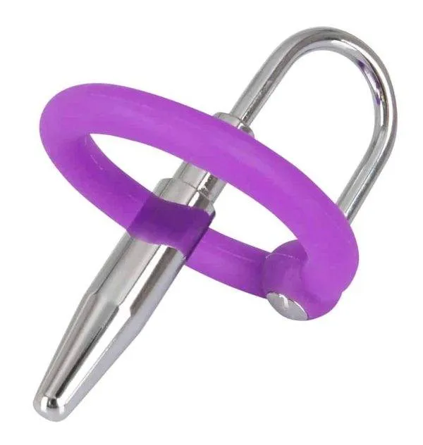 Silikon-Eichelring Dilator - Urethrale Freuden Lila, Silber