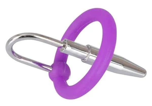Silikon-Eichelring Dilator - Urethrale Freuden Lila, Silber