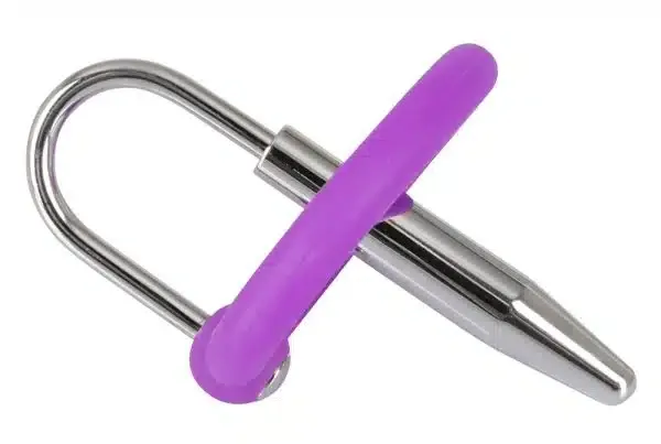 Silikon-Eichelring Dilator - Urethrale Freuden Lila, Silber Silikon-Eichelring Dilator - Urethrale Freuden Lila, Silber