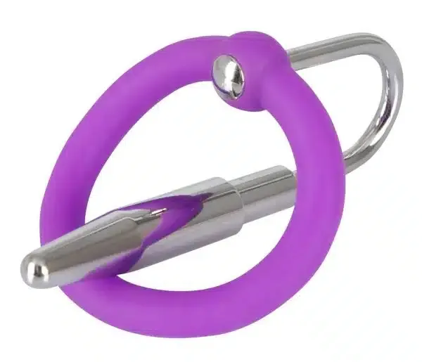 Silikon-Eichelring Dilator - Urethrale Freuden Lila, Silber Silikon-Eichelring Dilator - Urethrale Freuden Lila, Silber