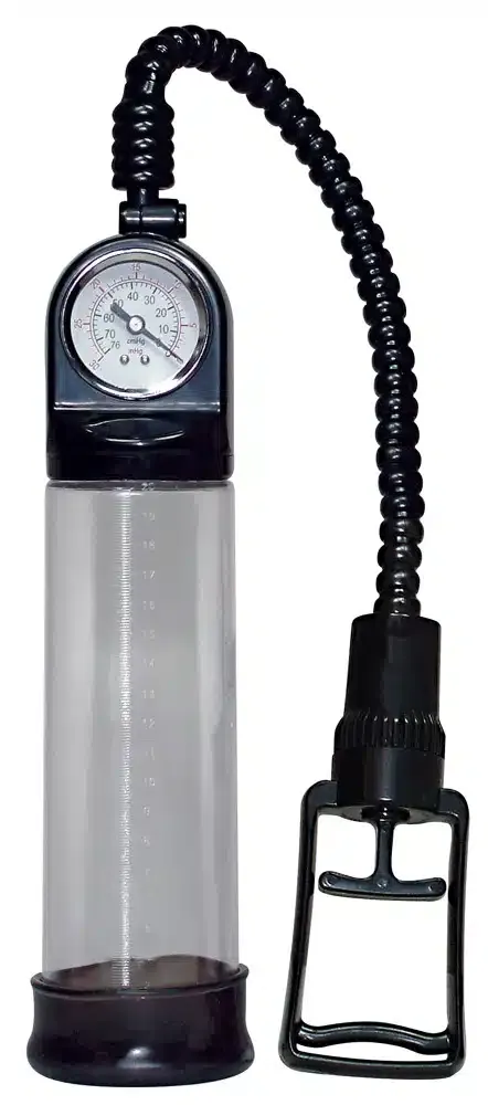 You2Toys Penispumpe Deluxe - Effektives Potenz-Training mit Druckmess Transparent/Schwarz (1 Stück)