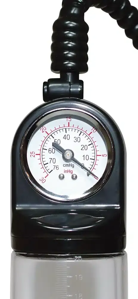 You2Toys Penispumpe Deluxe - Effektives Potenz-Training mit Druckmess Transparent/Schwarz (1 Stück)