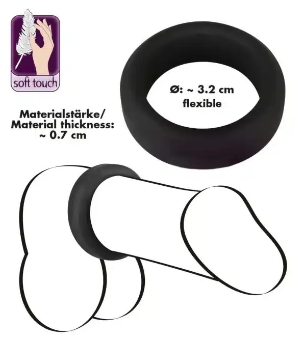 Black Velvets Cock Ring 3,2 cm Black Velvets Cock Ring 3,2 cm