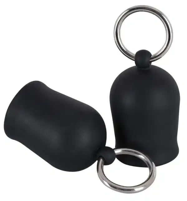 Black Velvets Nippelsauger Schwarz/Silber