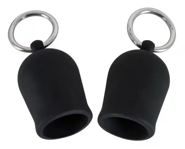 Black Velvets Nippelsauger Schwarz/Silber