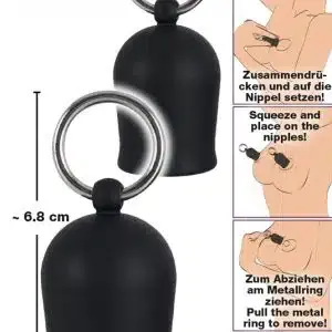 Black Velvets Nippelsauger Schwarz/Silber Black Velvets Nippelsauger Schwarz/Silber – Bild 4