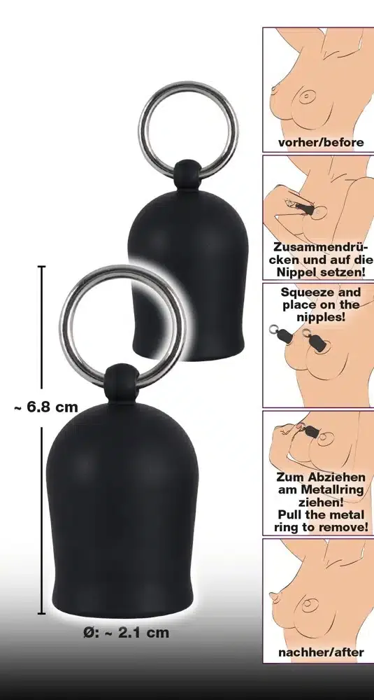 Black Velvets Nippelsauger Schwarz/Silber Black Velvets Nippelsauger Schwarz/Silber