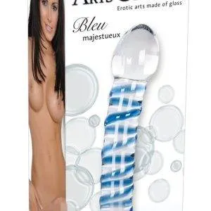 You2Toys Glasdildo - Edler Spiral-Look transparent/blau You2Toys Glasdildo - Edler Spiral-Look transparent/blau – Bild 1