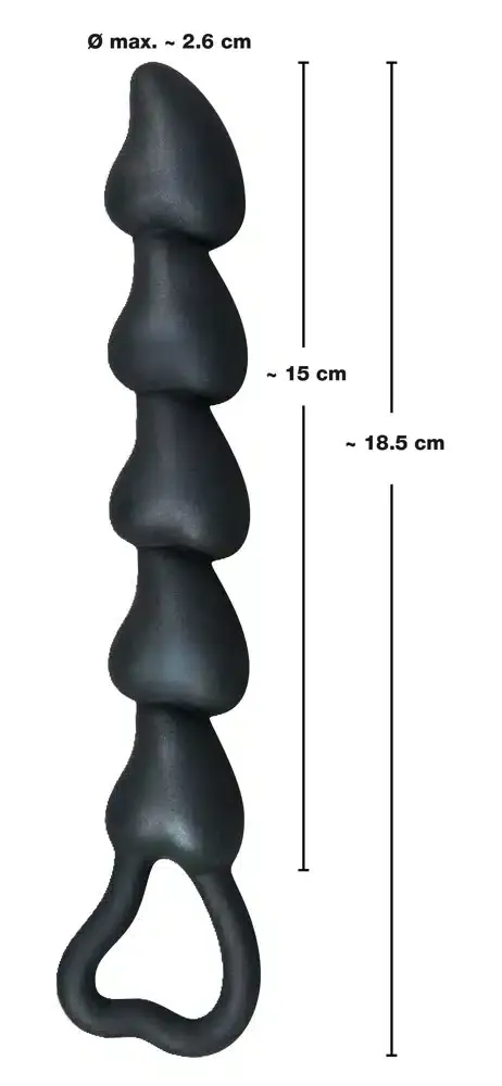 Black Velvets Herz-Analkugelstrang Black Velvets Herz-Analkugelstrang