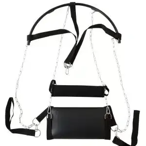 You2Toys Hot Rockin Schaukel - Schwarze Liebesschaukel mit gepolsterter Sitzfläche und abnehmbaren Beinschlaufen (bis 100 kg belastbar) Schwarz/Silber You2Toys Hot Rockin Schaukel - Schwarze Liebesschaukel mit gepolsterter Sitzfläche und abnehmbaren Beinschlaufen (bis 100 kg belastbar) Schwarz/Silber – Bild 3