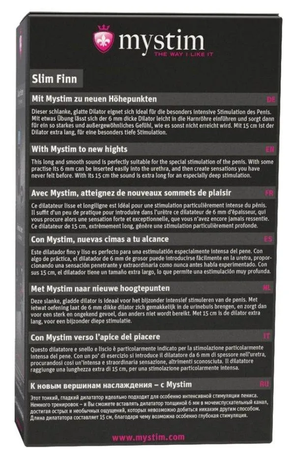Mystim Slim Finn Dilator - Bipolarer Zubehörartikel für E-Stimulation Mystim Slim Finn Dilator - Bipolarer Zubehörartikel für E-Stimulation