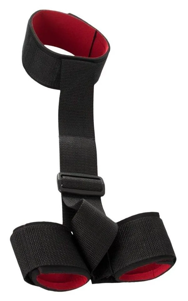 You2Toys Sex-Fesseln: Hals- und Handfessel Schwarz/Rot (2 Stück)