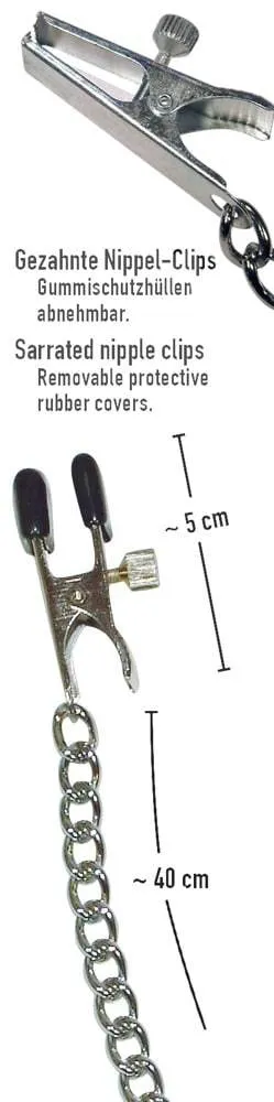 Fetish Collection Nippelklammern mit Metallkette (1 Stück)