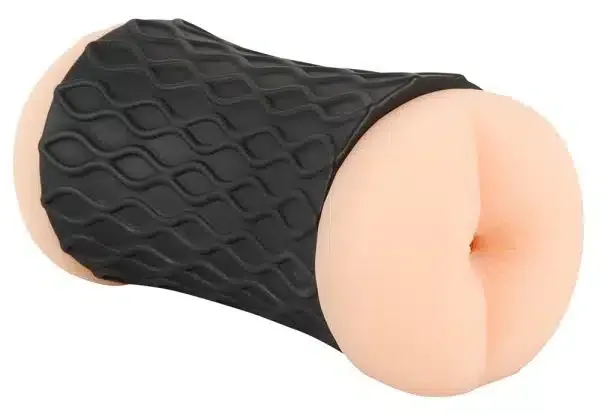 Nature Skin Double Pleasure - Masturbator mit Vagina und Anusöffnung Hautfarben hell/Schwarz