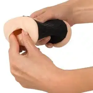 Nature Skin Double Pleasure - Masturbator mit Vagina und Anusöffnung Hautfarben hell/Schwarz Nature Skin Double Pleasure - Masturbator mit Vagina und Anusöffnung Hautfarben hell/Schwarz – Bild 5