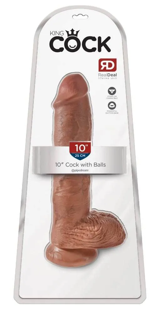05327030000_verp King Cock Realistischer Dildo | Mit Saugfuß | Strap-on kompatibel Tan