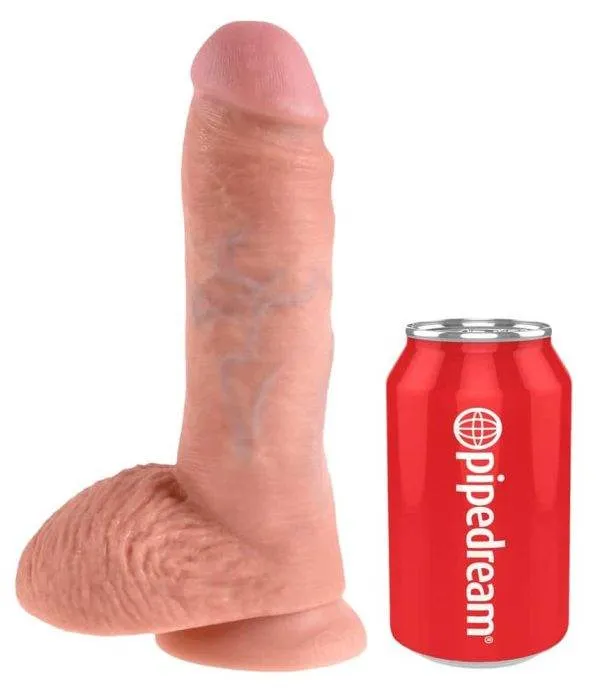 King Cock Naturdildo mit Saugfuß und Strap-on-Kompatibilität Light King Cock Naturdildo mit Saugfuß und Strap-on-Kompatibilität Light