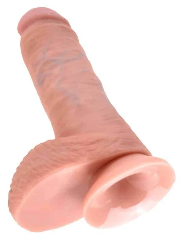 King Cock Naturdildo mit Saugfuß und Strap-on-Kompatibilität Light King Cock Naturdildo mit Saugfuß und Strap-on-Kompatibilität Light