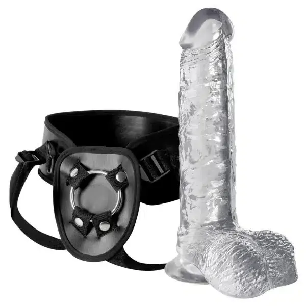 Crystal Clear Strap-on Set - Umschnallen und genießen! Transparent, Schwarz