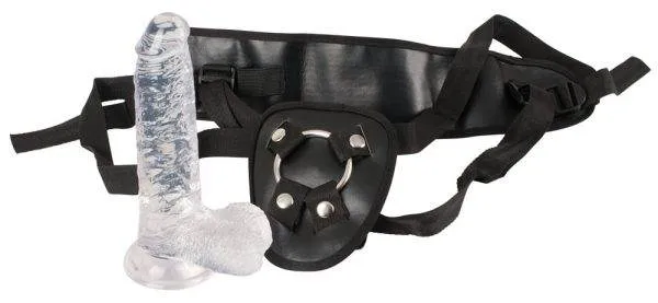 Crystal Clear Strap-on Set - Umschnallen und genießen! Transparent, Schwarz