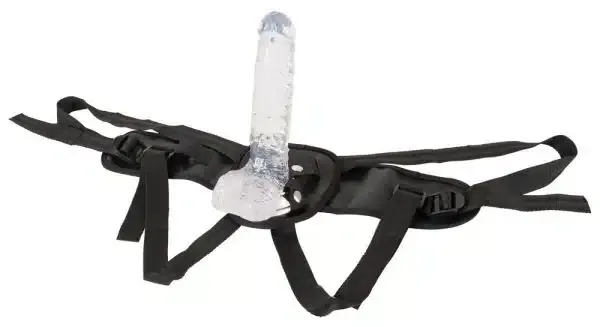 Crystal Clear Strap-on Set - Umschnallen und genießen! Transparent, Schwarz Crystal Clear Strap-on Set - Umschnallen und genießen! Transparent, Schwarz