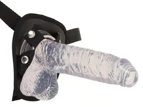 Crystal Clear Strap-on Set - Umschnallen und genießen! Transparent, Schwarz Crystal Clear Strap-on Set - Umschnallen und genießen! Transparent, Schwarz