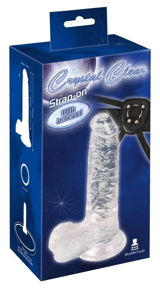 Crystal Clear Strap-on Set - Umschnallen und genießen! Transparent, Schwarz