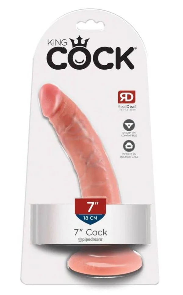 King Cock Naturdildo mit Saugfuß - 7 Inch Flesh