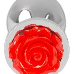 You2Toys Rose Analplug - Glatt, konisch, mit Rosenblüte Silber/Rot You2Toys Rose Analplug - Glatt, konisch, mit Rosenblüte Silber/Rot – Bild 3